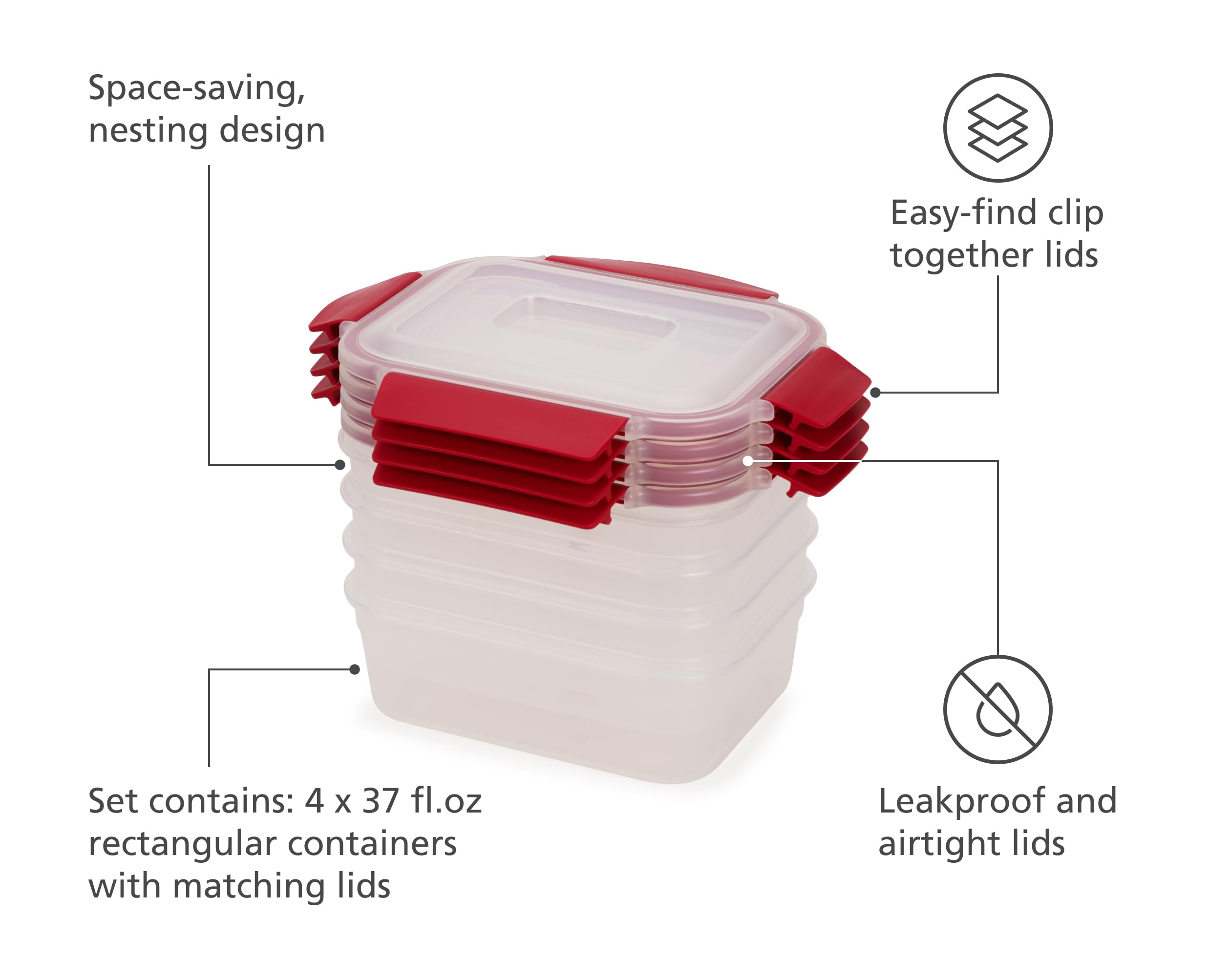 Amazon.com: Joseph Joseph Nest Lock 8-piece Plastic BPA Free Food